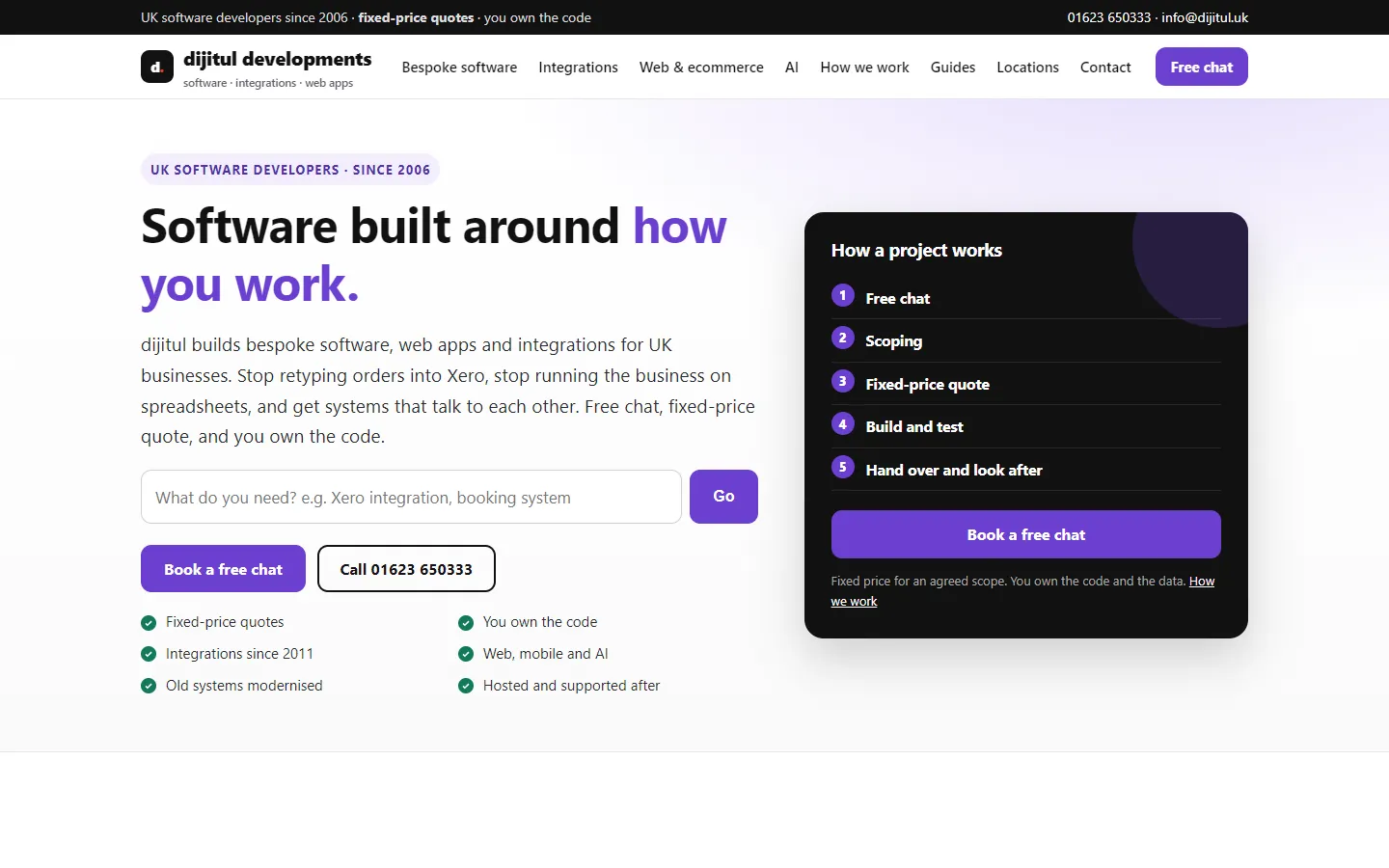 dijitul developments homepage