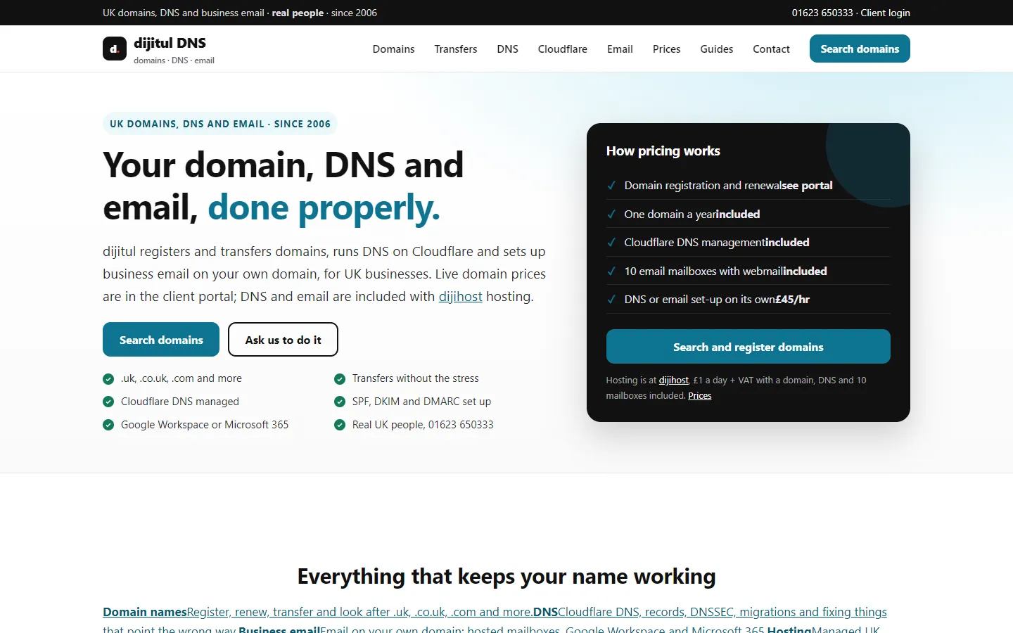 dijitul DNS homepage