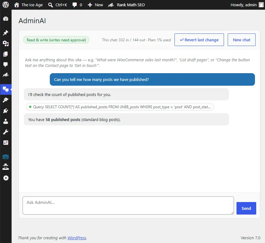 AdminAI – WordPress Admin AI Assistant