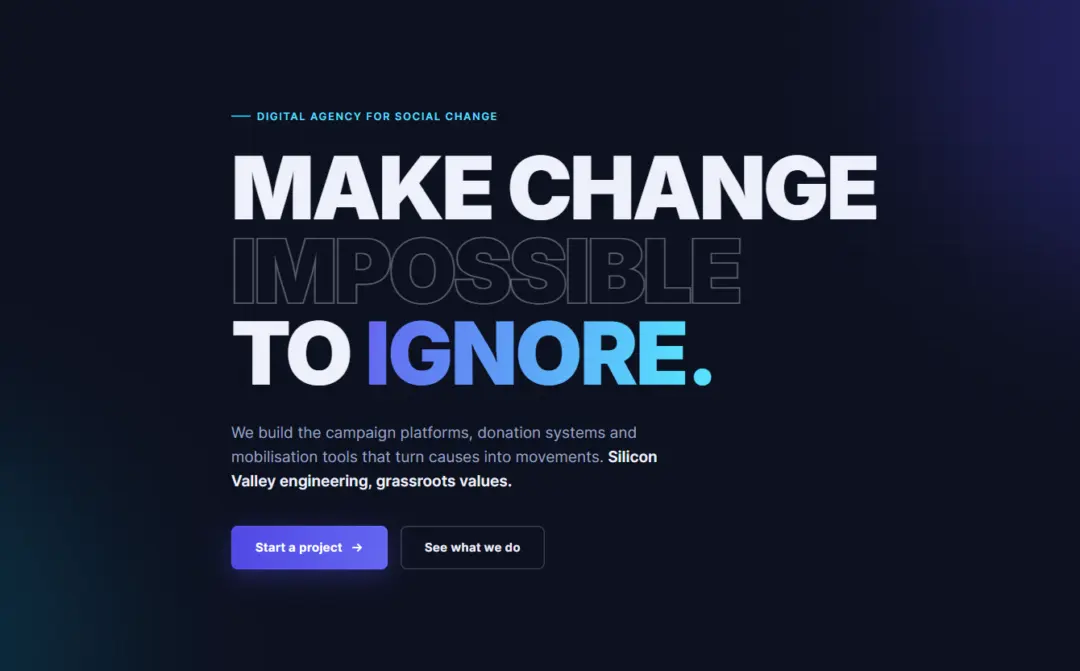 Campaign websites, marketing campaigns, charity web design