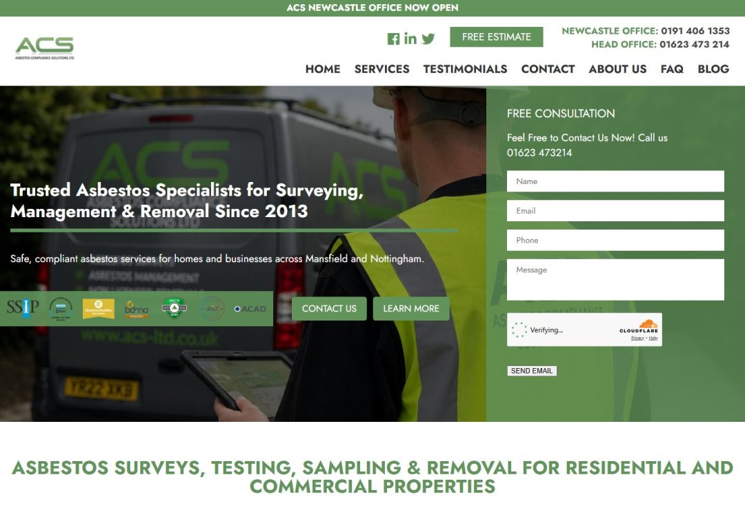 Asbestos Compliance Solutions website