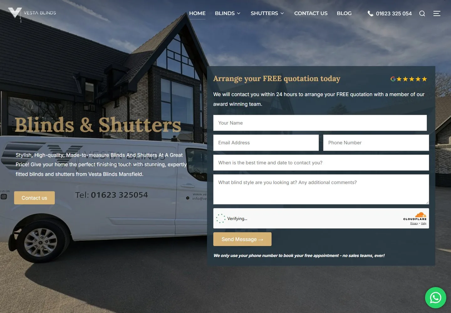 Vesta Blinds: 88.9% More Organic Leads
